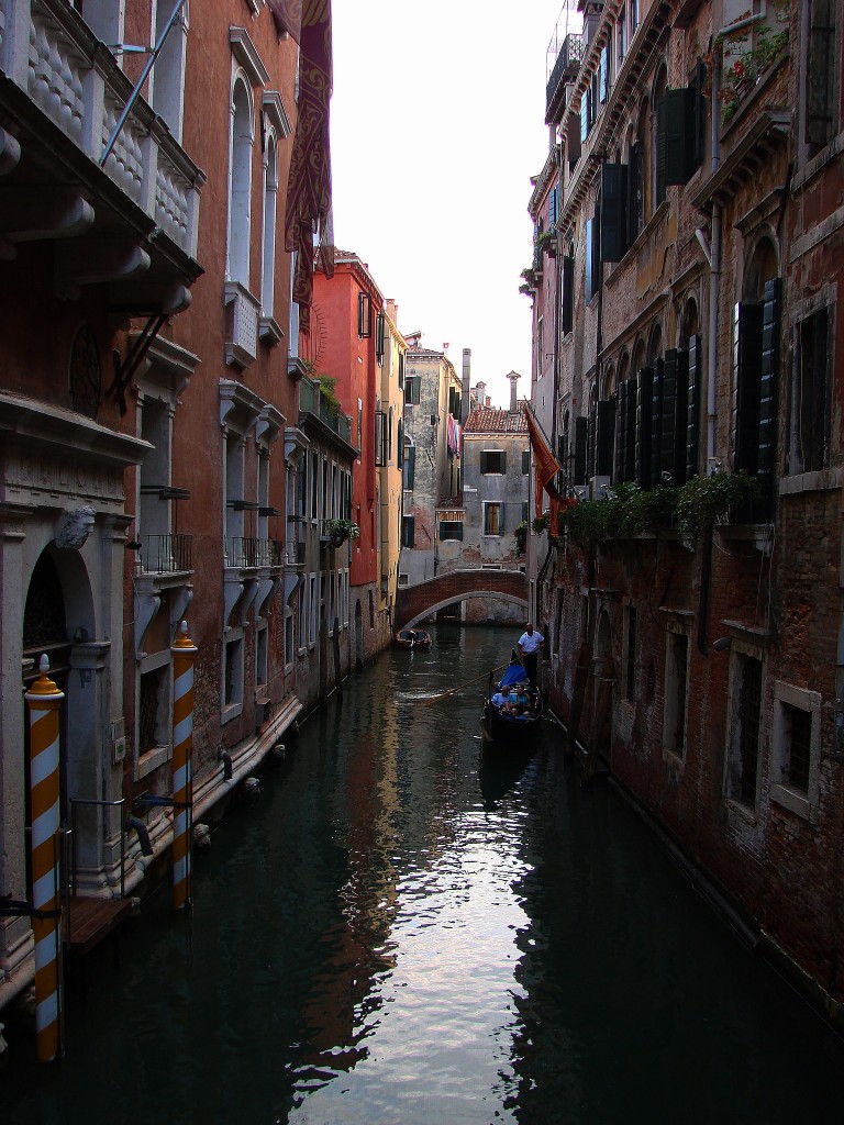 Gondolas on Venice Canal