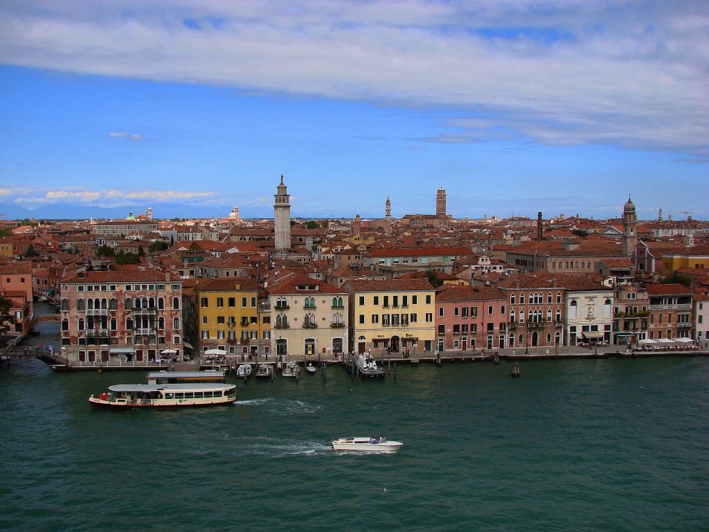 Sailing away from Venice