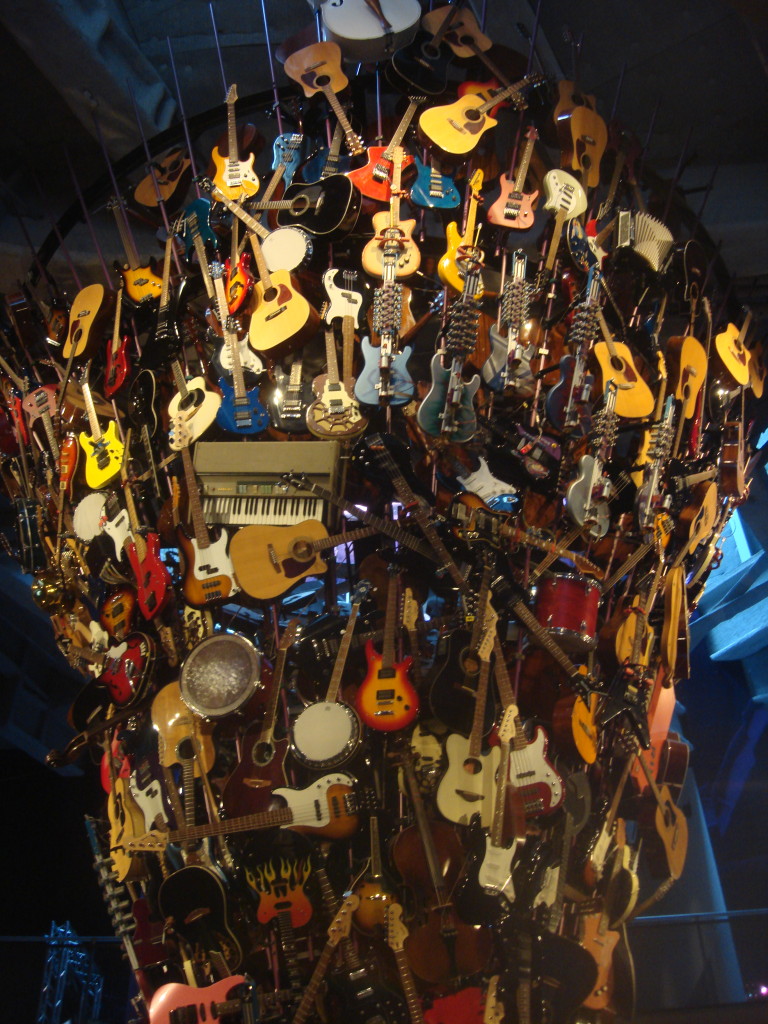 Tower of guitars at EMP Museum