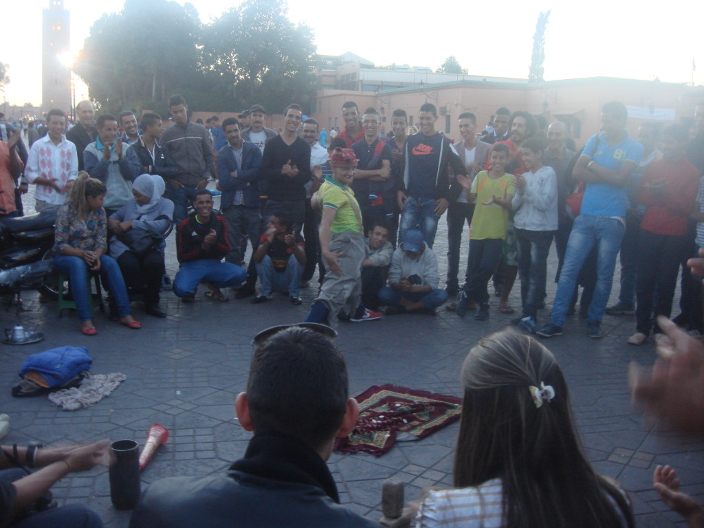 Storytellers in Jemaa el Fna square