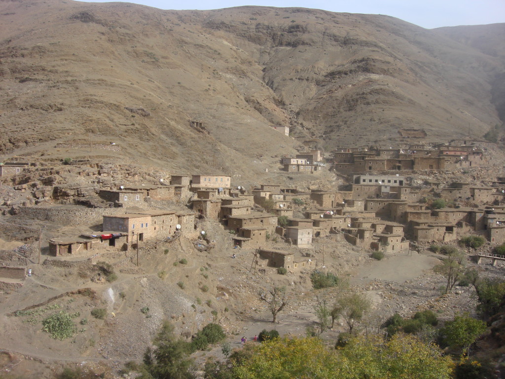 Berber village in High Atlas Mountains