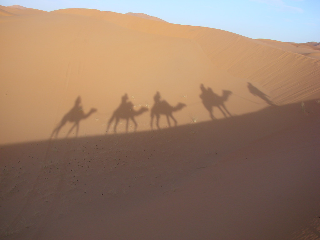 Our caravan into the desert