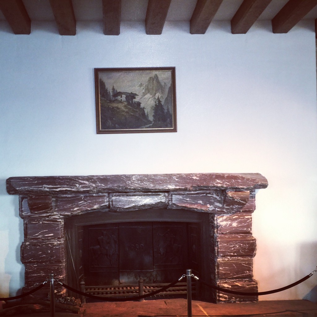 A fireplace - a gift from Mussolini